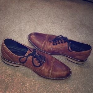 Bar III Parker Men’s Leather Cap Toe Laceup Shoes